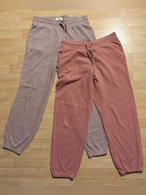 Velvet and M&G By Marks / Graham & Spencer Pants Pink Cotton Waffle Jogger M